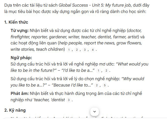 Mục tiêu bài giảngtrên NotebookLM