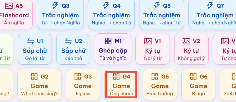 Trò chơi ống nhòm học từ vựng