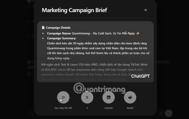 tạo kế hoạch marketing bằng AI