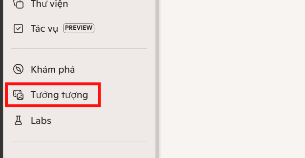 Mục tưởng tượng trên Copilot