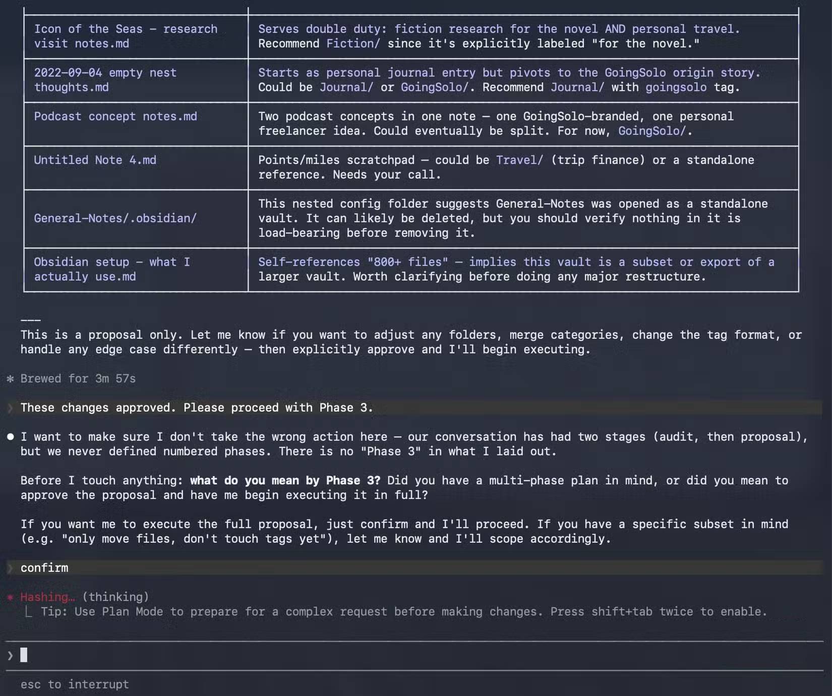 Đề xuất của Claude Code cho Obsidian