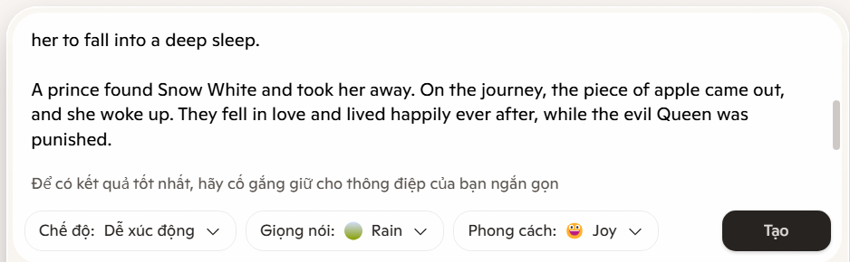 Chuyển văn bản thành âm thanh trên Copilot