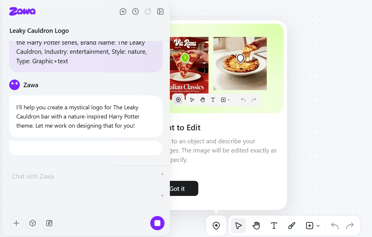 Trình tạo logo AI Zawa