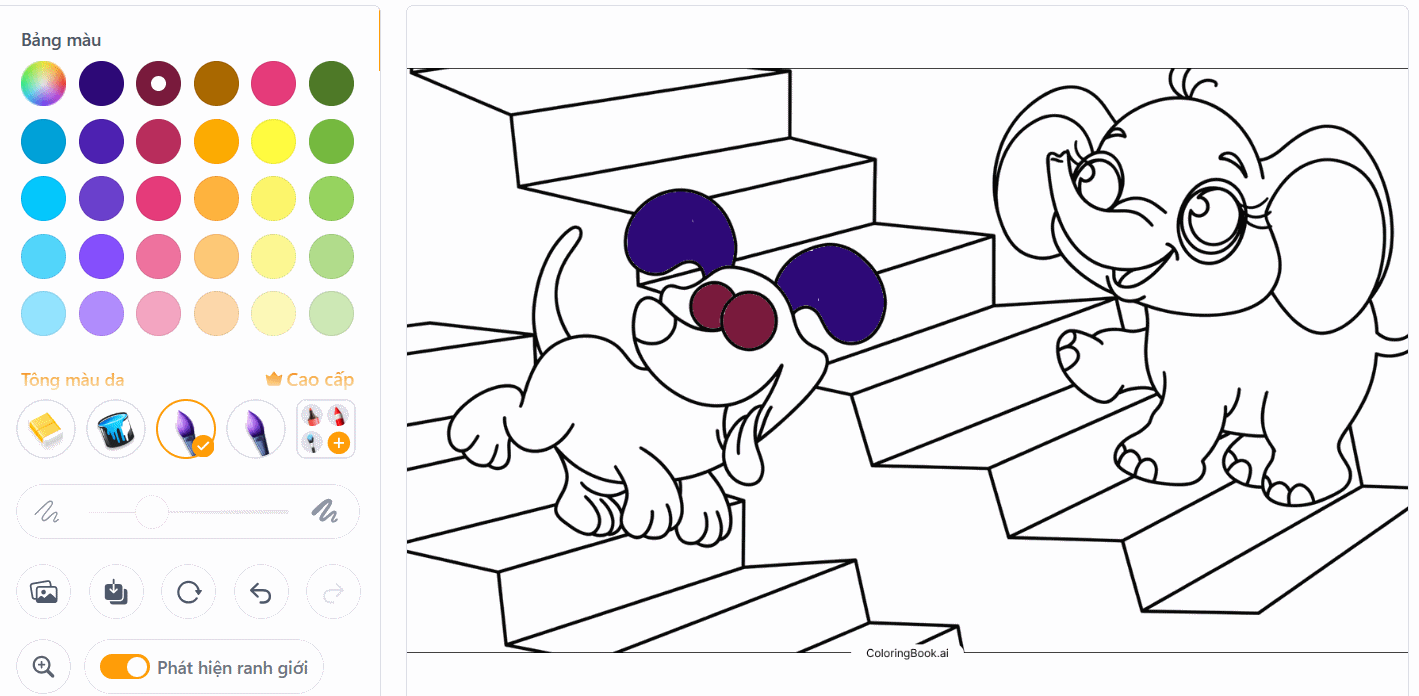Tô màu trên ColoringBook