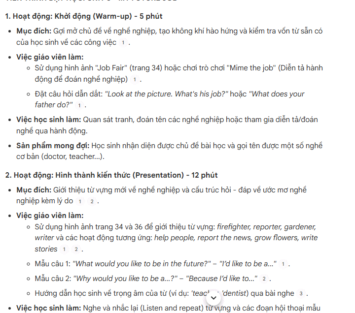 Prompt cơ bản xây dựng tiến trình dạy học trên NotebookLM