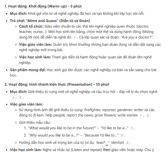 Prompt tích hợp trò chơi xây dựng tiến trình dạy học trên NotebookLM