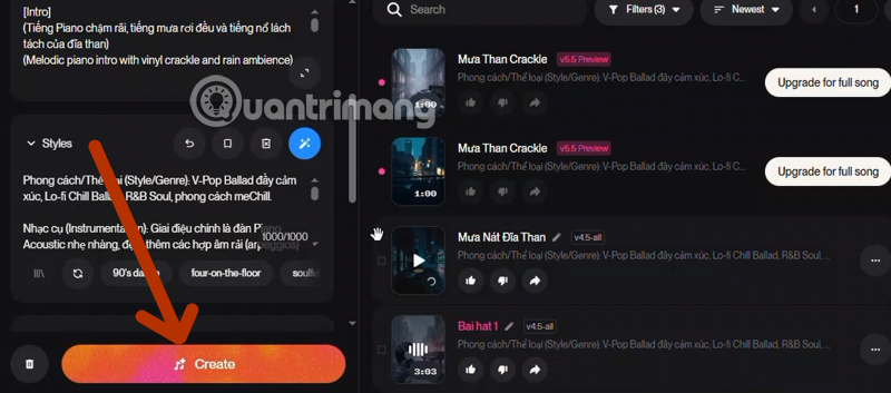 tạo nhạc bằng AI