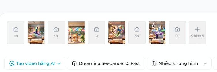 Nhập mô tả cho từng cảnh trên Dreamina AI