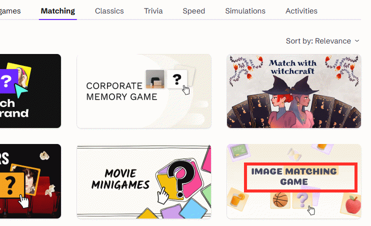 Genially game ghép cặp