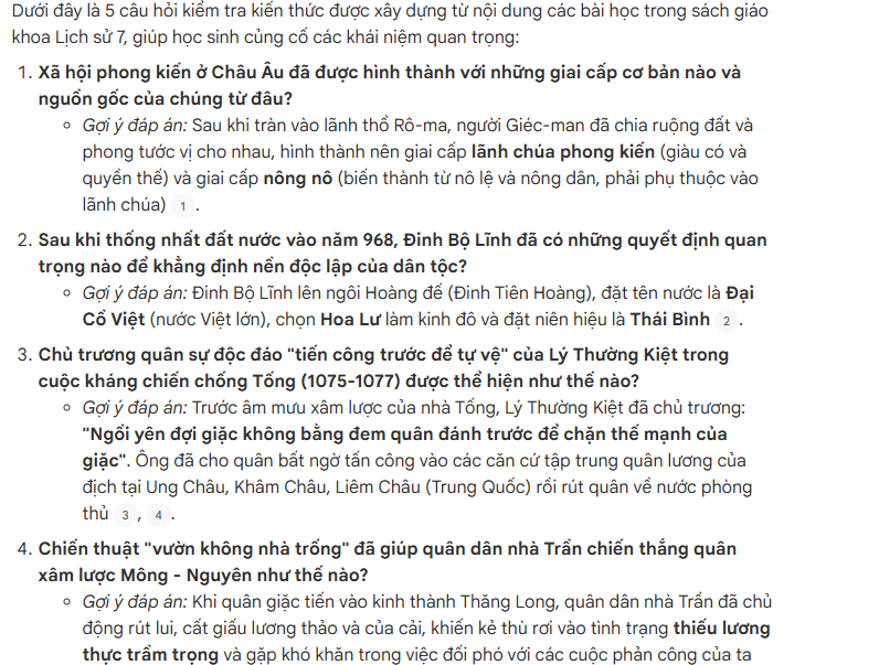 Prompt câu hỏi đơn giản cho tiểu học