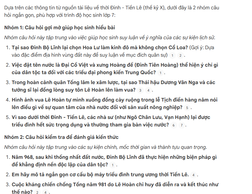 Prompt tách riêng gợi mở và kiểm tra