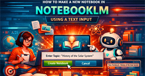 Cách tạo Sổ ghi chú mới trong NotebookLM bằng dán văn bản đã sao chép