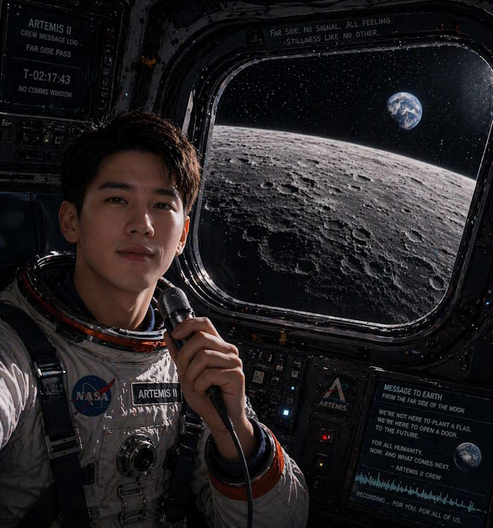 Prompt 4: Cảnh quay từ Artemis II