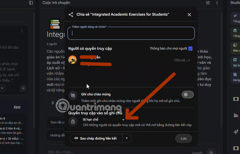 notebooklm chia sẻ