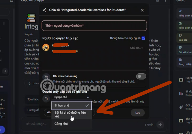 notebooklm chia sẻ
