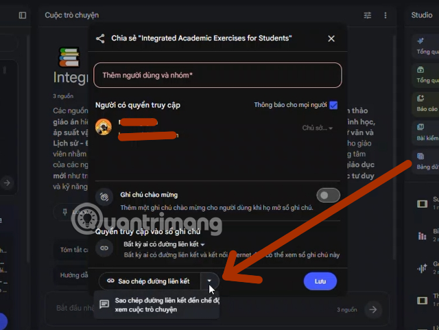 notebooklm chia sẻ
