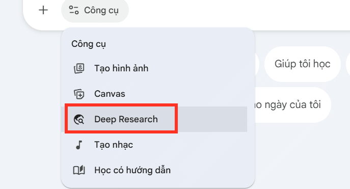 Chế độ Deep Research