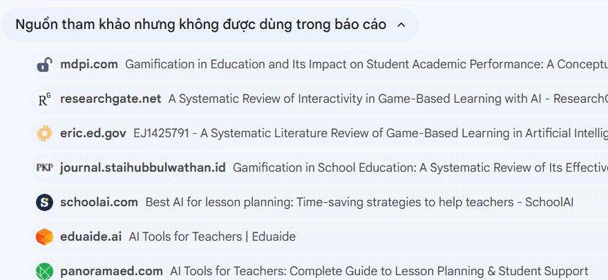 Nguồn không dùng trong đề tài trên Gemini