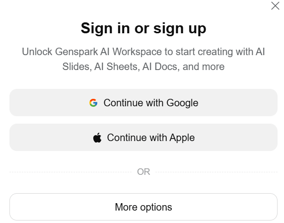 Tạo tài khoản Genspark AI