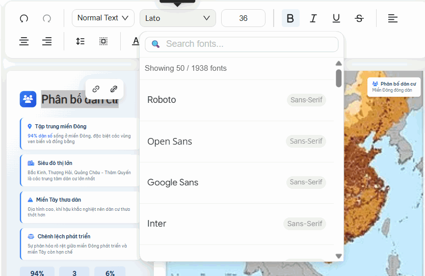 Tùy chọn chỉnh sửa Slides trên Genspark AI