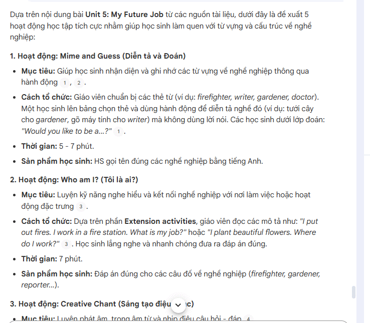 Prompt cơ bản triển khai hoạt động học tập NotebookLM