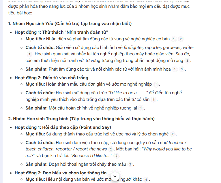 Prompt phân hóa học sinh tạo hoạt động NotebookLM