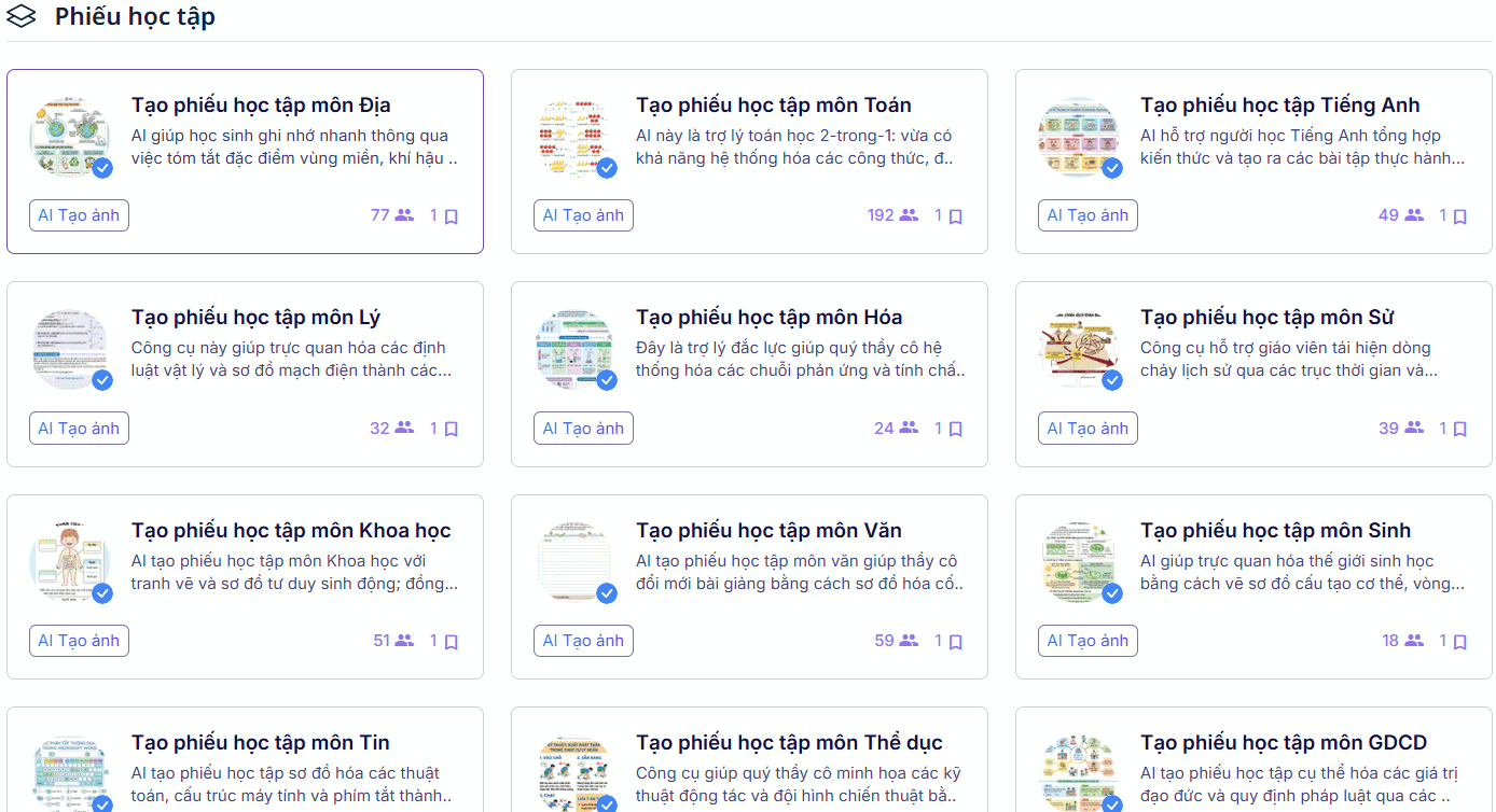 Phiếu bài tập môn học trên Iron AI