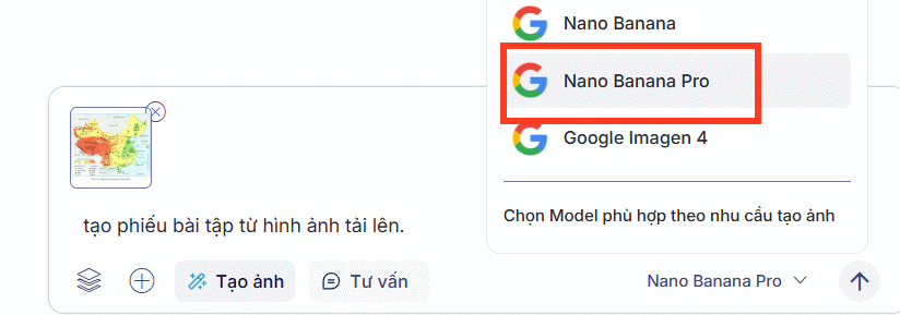 Tạo phiếu bài tập trên Iron AI