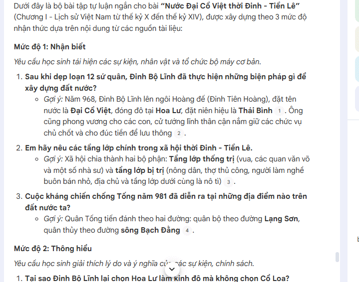 Prompt dạng tự luận trên NotebookLM