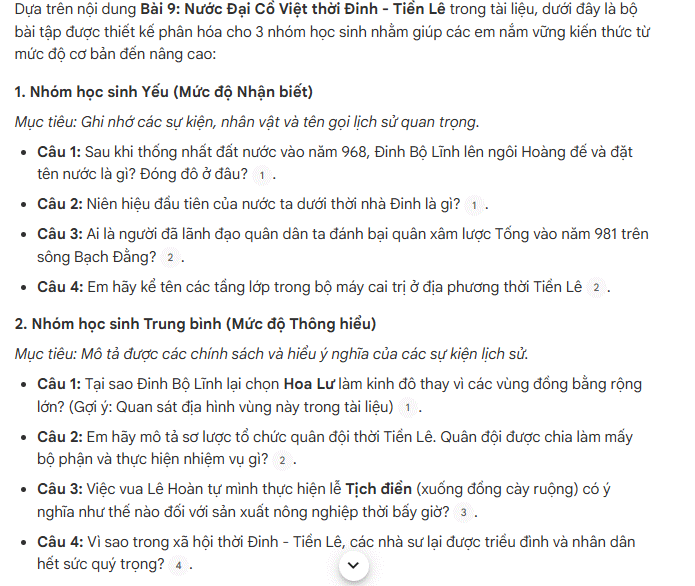 Prompt bài tập phân hóa học sinh trên NotebookLM