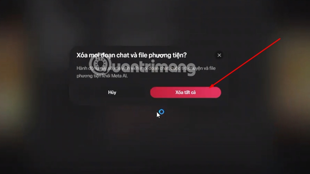 xóa ảnh và video trong meta ai