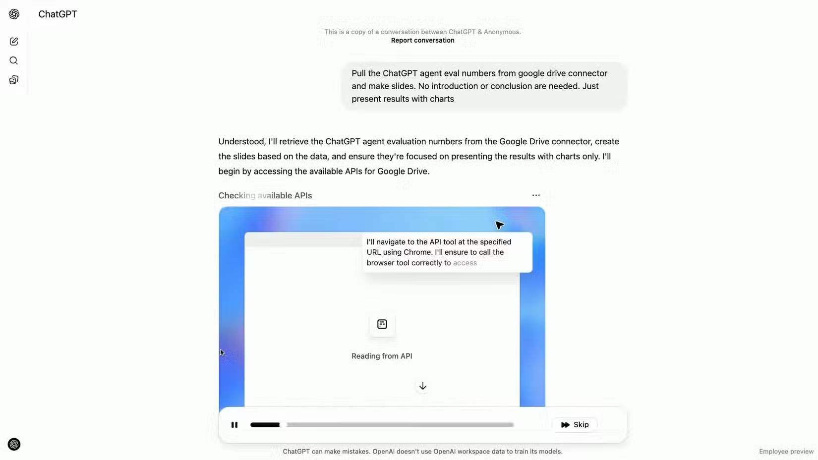 OpenAI ChatGPT Agent sử dụng Connector