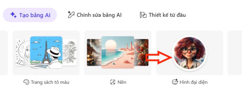 Tạo ảnh đại diện trên Microsoft Designer