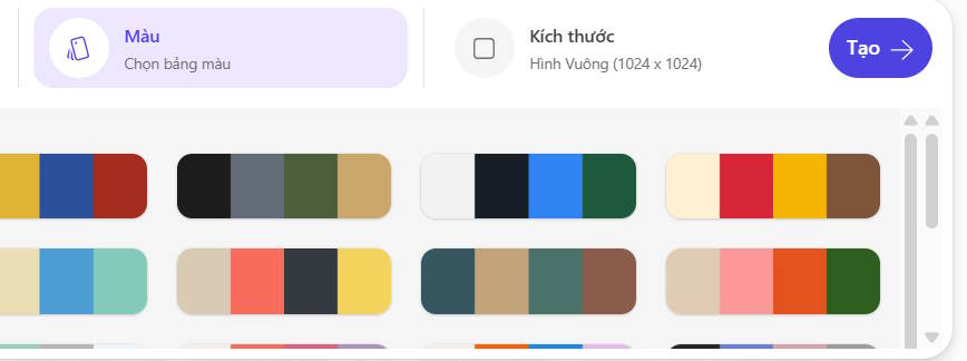 Màu sắc ảnh đại diện trên Microsoft Designer