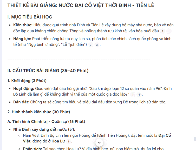 Prompt theo thời gian tiết học