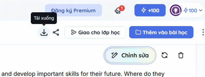Tải bài kiểm tra trên Teachy AI
