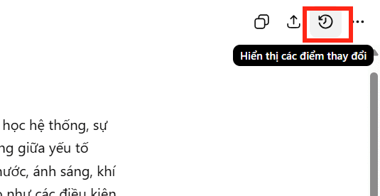 Lịch sử đổi nội dung trên ChatGPT