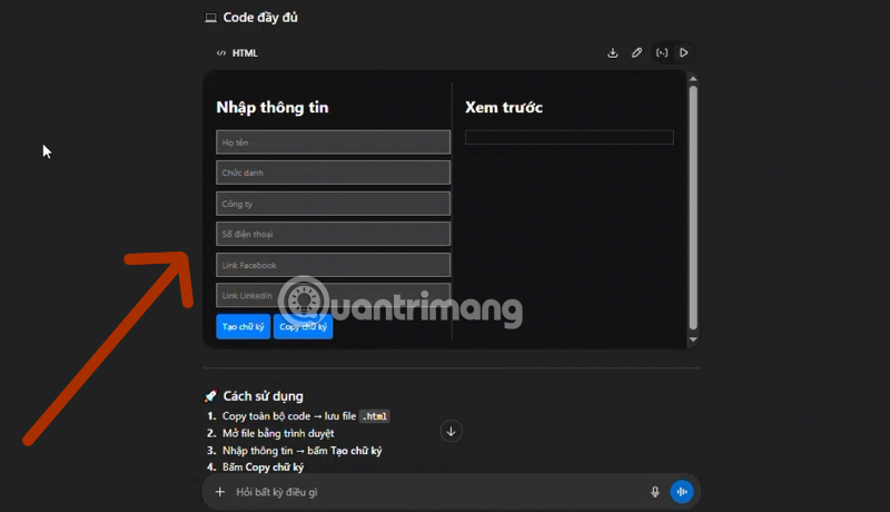 công cụ tạo chữ ký AI
