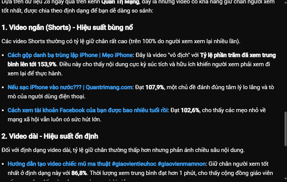 Video có lượng người xem cao