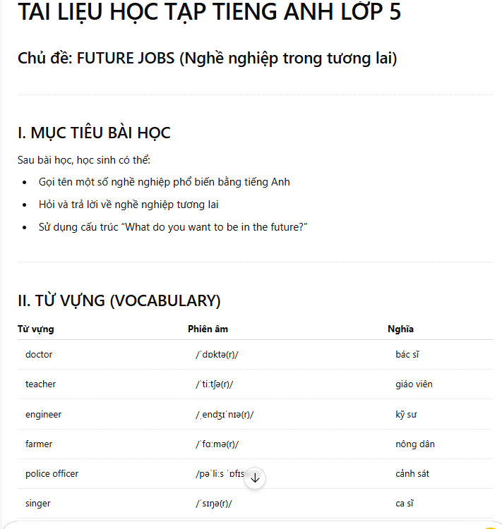 Nội dung tài liệu trên ChatGPT