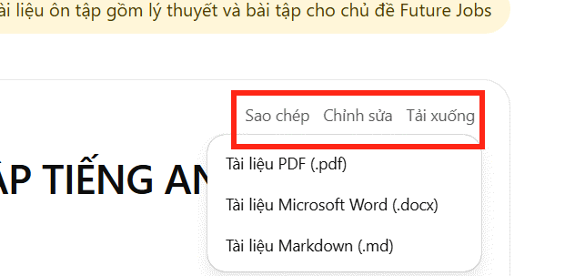 Tùy chỉnh nội dung ChatGPT