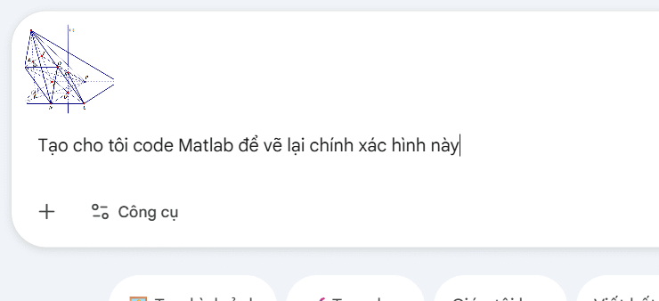 Lệnh vẽ hình học không gian qua code MATLAB