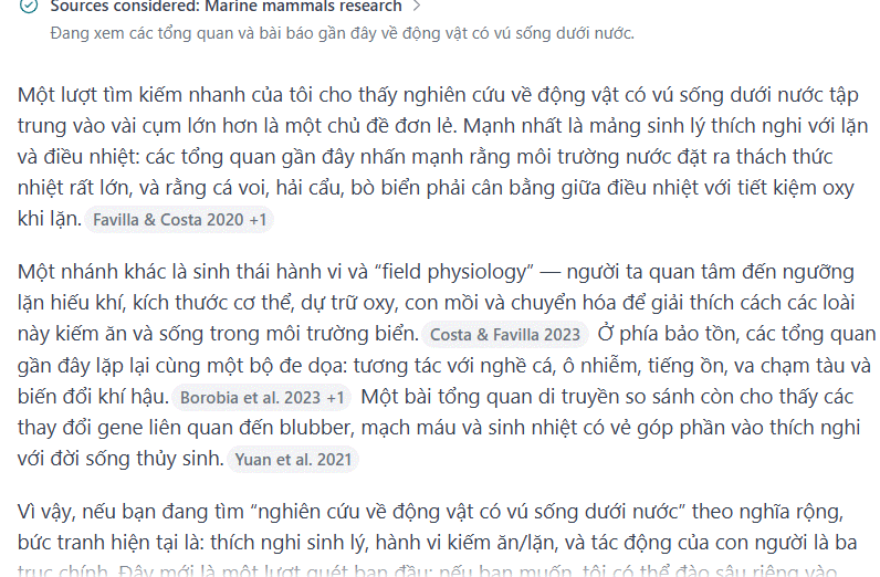 Thông tin phản hồi trong Elicit