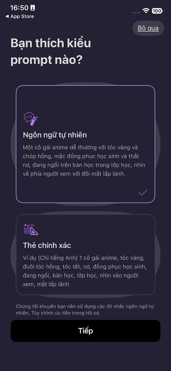 Chọn phong cách prompt tạo ảnh anime PixAI
