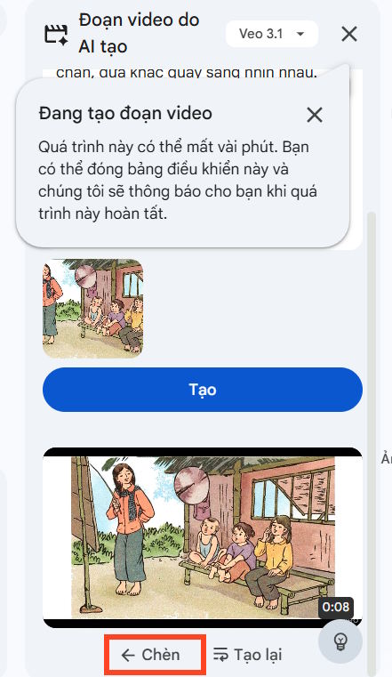 Chèn video vào Google Vids