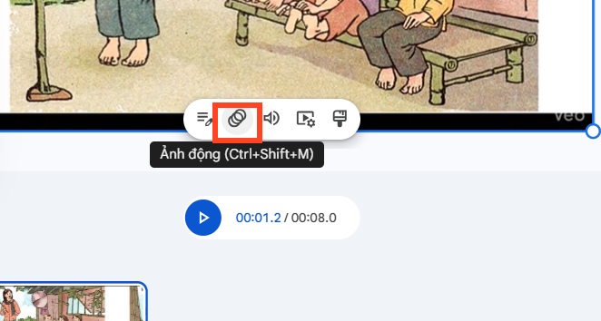 Thêm hiệu ứng động video trong Google Vids
