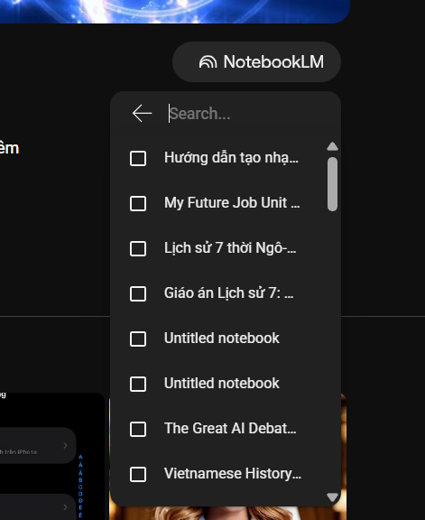 Đồng bộ kênh YouTube với NotebookLM