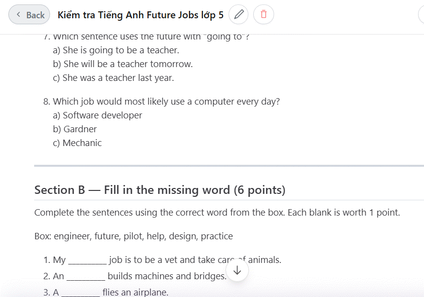 Nội dung bài tập trên Alayna AI