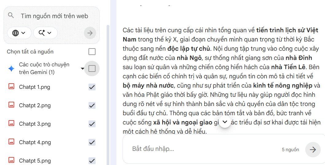 Phân tích nội dung bằng NotebookLM