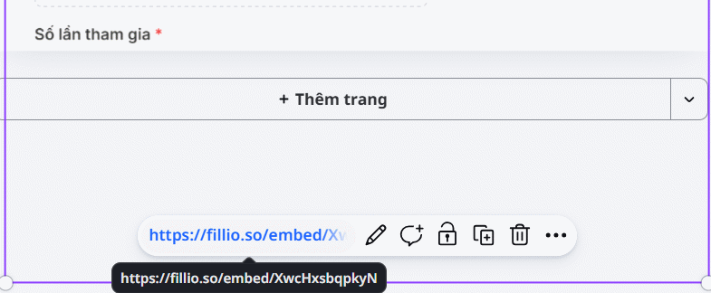 Link biểu mẫu trên Canva AI